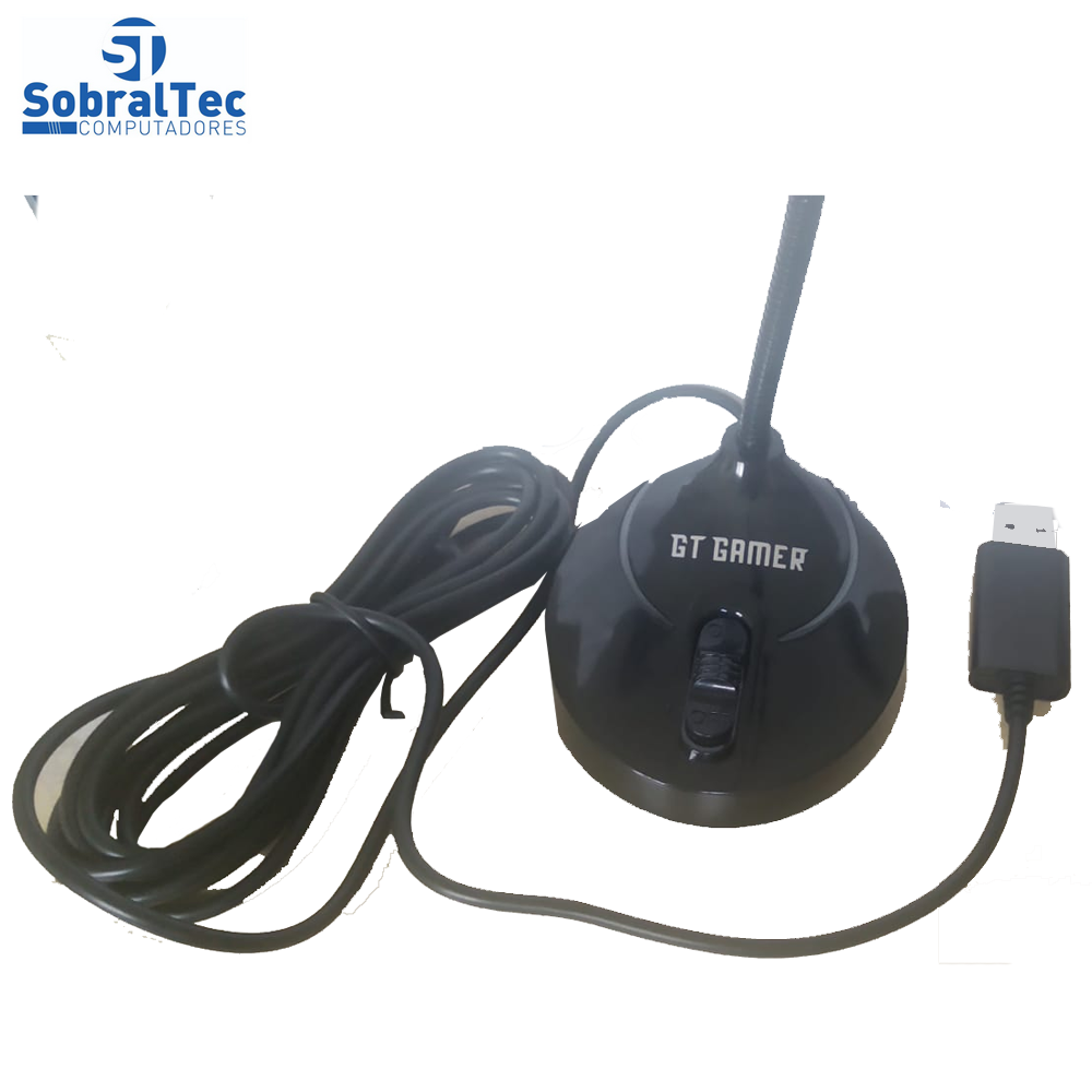 Microfone Gamer GT Space RGB Preto